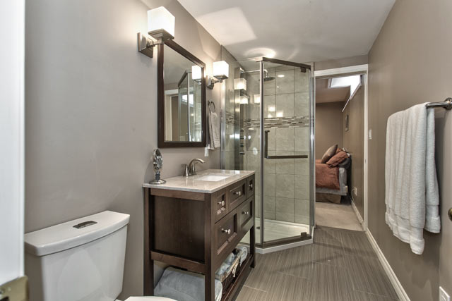 Basement bathroom.